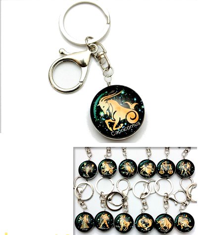 Wholesale Zodiac Glass Keychain