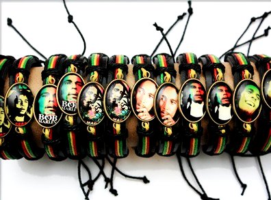 Wholesale BOB Marley Picture Faux Leather Bracelet