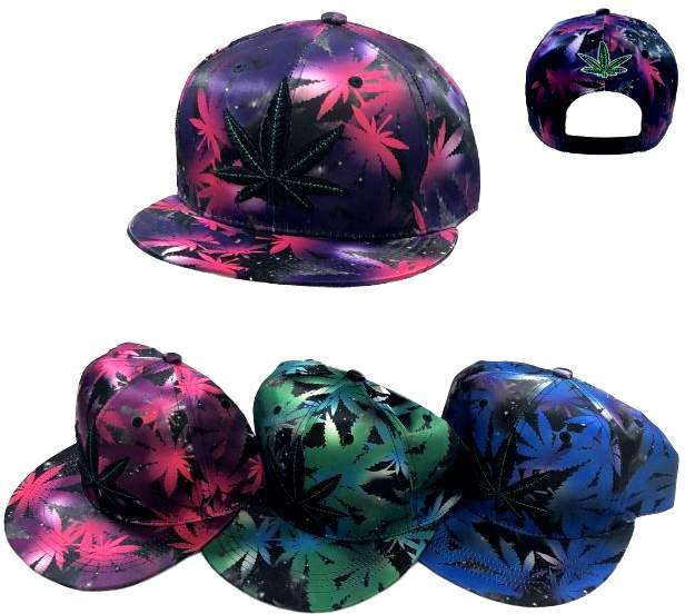 Wholesale Snap Back HAT Flat Bill/Large Marijuana
