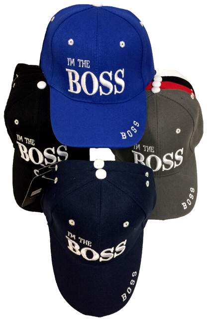 Wholesale I am the Boss BASEBALL hats caps adjustable sizes