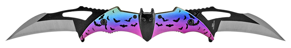 5.75'' Dual Blade Bat Pocket Knife - Night SKY
