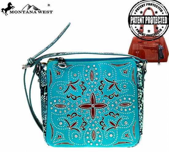 Montana West Embroidered Collection Concealed Carry Crossbody Bag