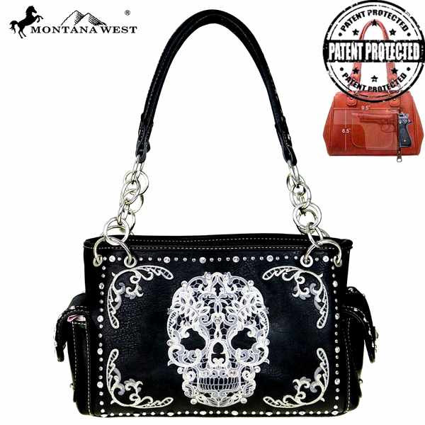 Montana West Sugar Skull Collection Concealed Handgun SATCHEL