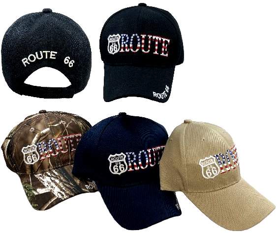 Wholesale Flag Letters ROUTE 66 Ball Cap