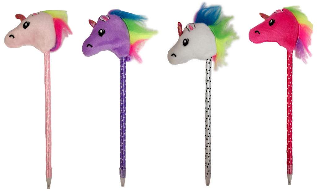 Wholesale Polka Dot with UNICORN Top Pen Assorted Colors