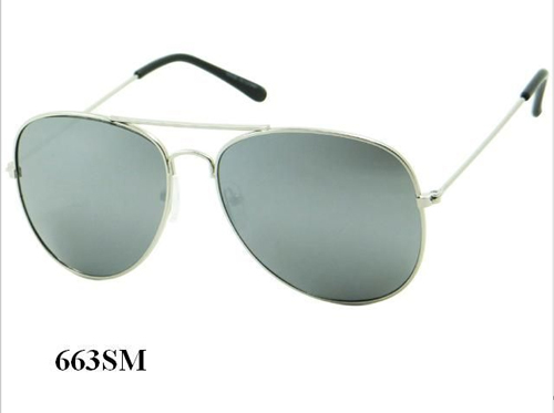 Wholesale Metal Frame Aviator Style Sunglasses Silver MIRROR