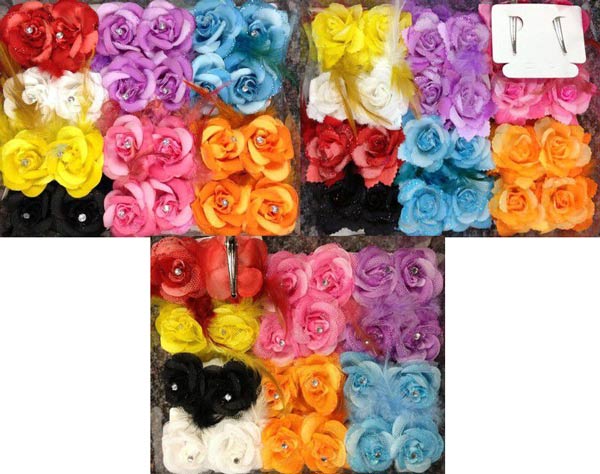 Close Out Assorted Flower HAIR CLIPs