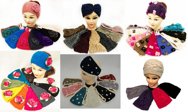 Close Out Assorted Style Knitted HEADBANDs