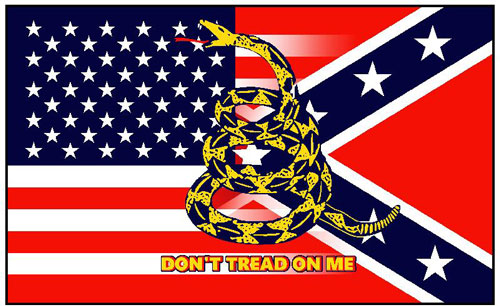 Wholesale USA Confederate Blended with Gadsden FLAGs Yellow Snake