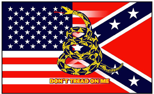 Wholesale USA Confederate Blended with Gadsden FLAGS Yellow Snake