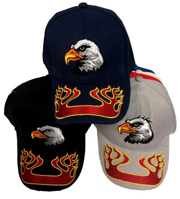 Wholesale Eagle HAT with Flame on the Bill