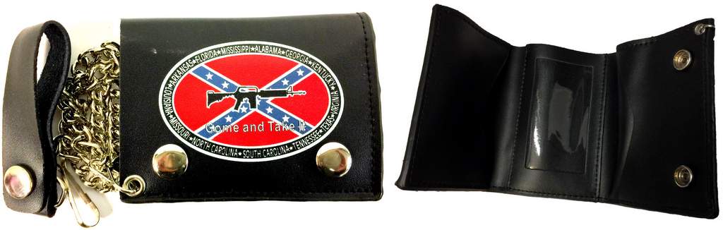 Wholesale Leather Tri-fold WALLET with come and take it