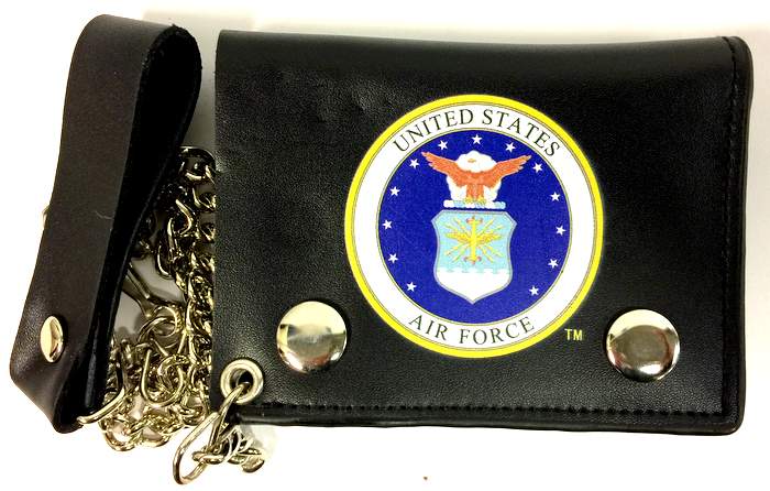 Official LICENSED Air force Tri-fold Chain Wallet