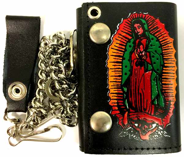 Wholesale Tri-fold Saint Mary Leather WALLET