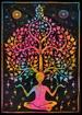 Wholesale Yoga Tree Graphic Design Tie Dye TAPESTRY