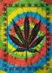Wholesale Tie Dye Weed Graphic Multicolor TAPESTRY