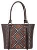 Montana West Studded Collection Concealed Carry tote COFFEE
