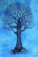 Turquoise Ombr Tie Dye Tree of Life TAPESTRIES