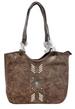Montana West Aztec Collection Concealed Carry Tote COFFEE