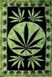 Wholesale GREEN Tie Dye Weed Graphic TAPESTRY