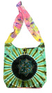 Wholesale Handmade Tie Dye Hobo Bags Embroidered FLOWER Center