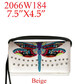 Wholesale WESTERN Wallet Purse Rainbow Dragonfly Design Beige