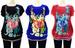 Wholesale Butterfly FLOWERS Rhinestone Shirt Assorted Colors