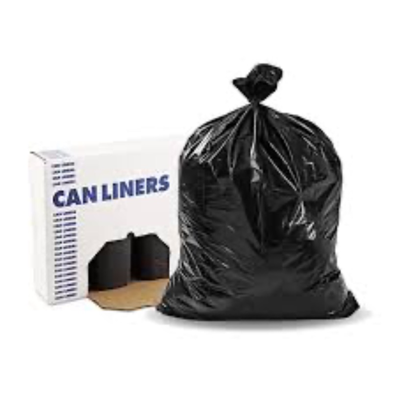 38 x 58 - 1.2 Mil - BLACK Can Liner - 100 Per Case