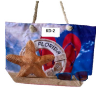 Starfish & FLIPFLIP  - Beach Tote Bag With Rope Handles