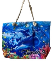 Florida Dolphins - Beach TOTE BAG With Rope Handles
