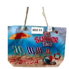 Florida It's Summer Time - Beach Tote with Rope Handles