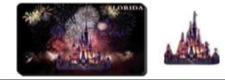 Florida DISNEY Magic Kingdom Castle With Fireworks 3D Magnet