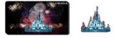 DISNEY Magic Kingdom Castle With Fireworks 3D Magnet