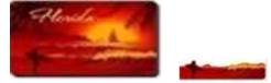 Florida Surfer With Sunset 3D MAGNET