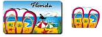 Florida FLIP Flops & Umbrella 3D Magnet