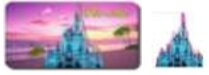 Florida DISNEY Magic Kingdom Castle On Beach 3D Magnet