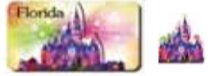Florida DISNEY Magic Kingdom Castle Bright 3D Magnet
