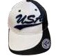 USA embroidered White- Navy (3D)