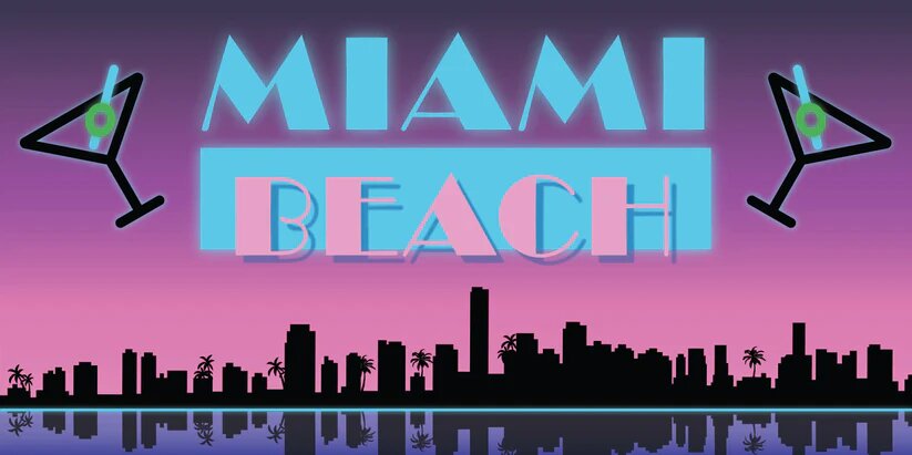 Miami Martini - (30x60)