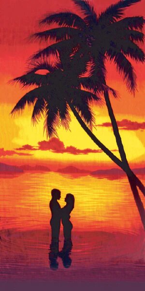 Couple At Sunset - (30x60)