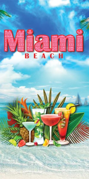 Drinks In Miami - (30x60)