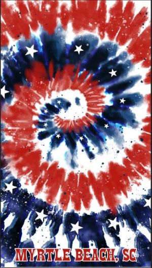 Myrtle Beach USA Tie Dye - (30x60)