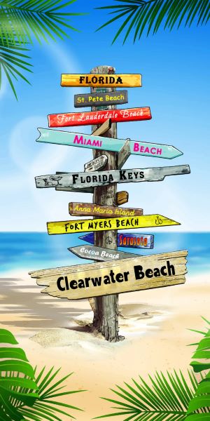 Southern Florida Beach SIGN - (30x60)