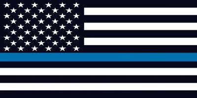 USA FLAG Fallen Officer - (30x60)