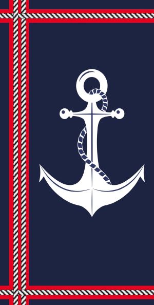 Red, White, & Blue Anchor - (30x60)