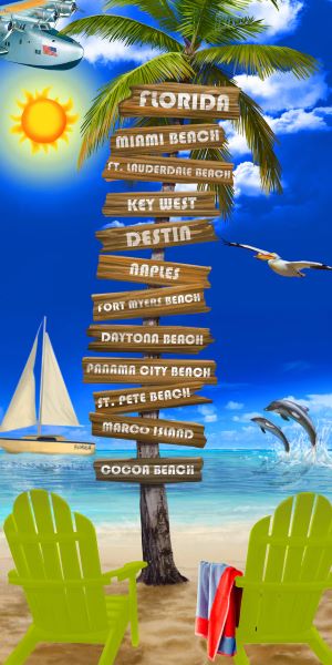 Florida Beach Signs - (30x60)