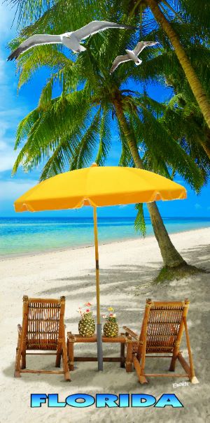 Vacation Time Florida - (30x60)