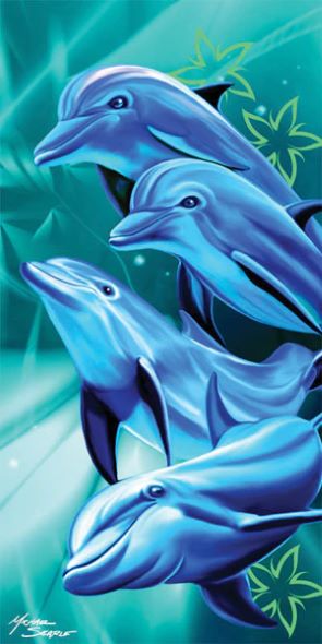 Happy Dolphins - (30x60)