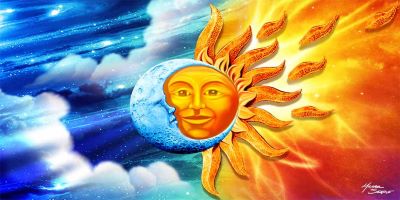 Sun and Moon Merging - (30x60)