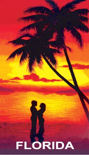Florida Couple at Sunset - (30x60)